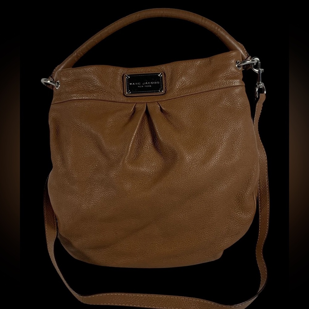 Marc Jacobs brown pebbled leather hobo bag